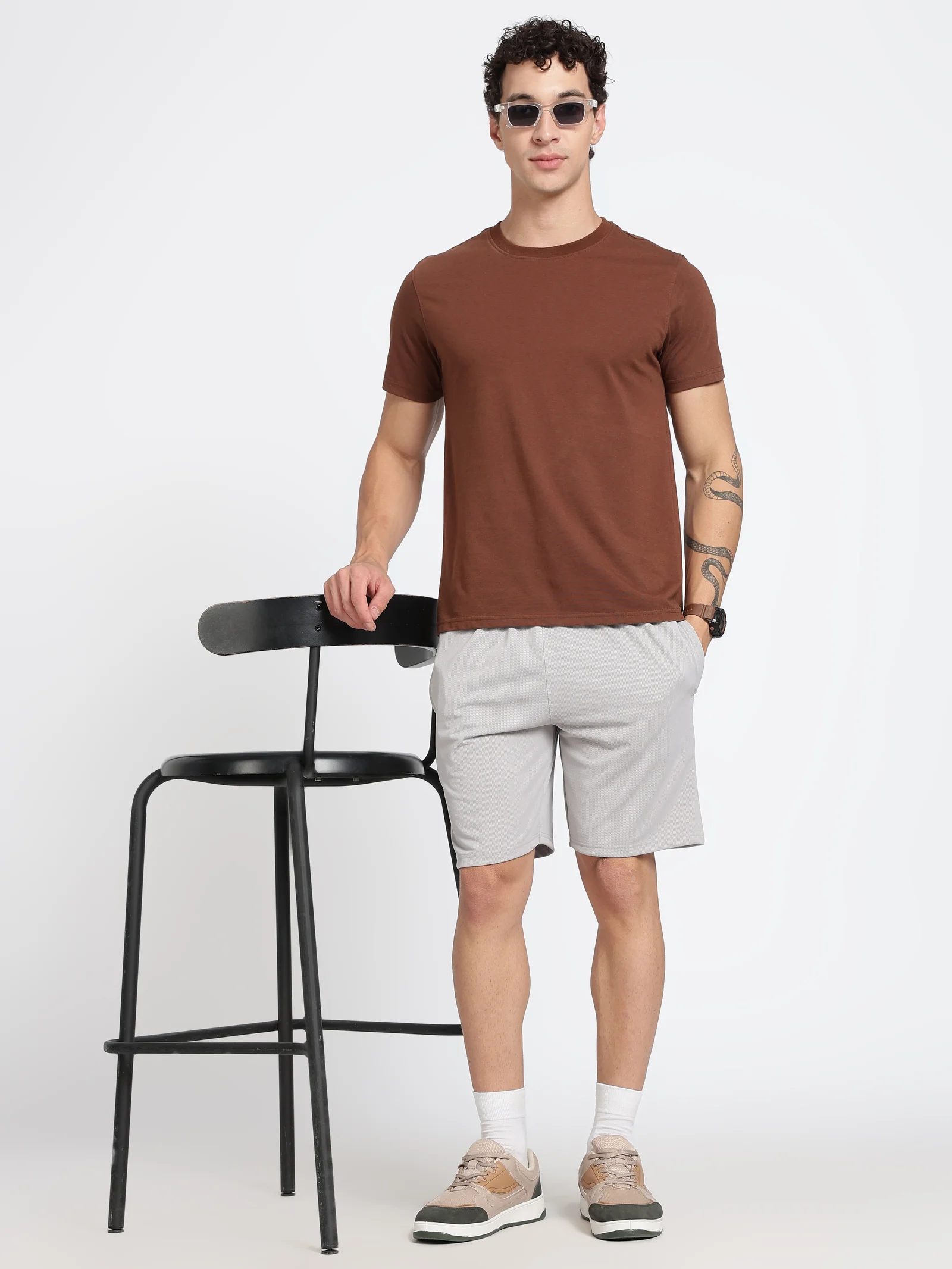 Polyester Shorts(Light Grey)